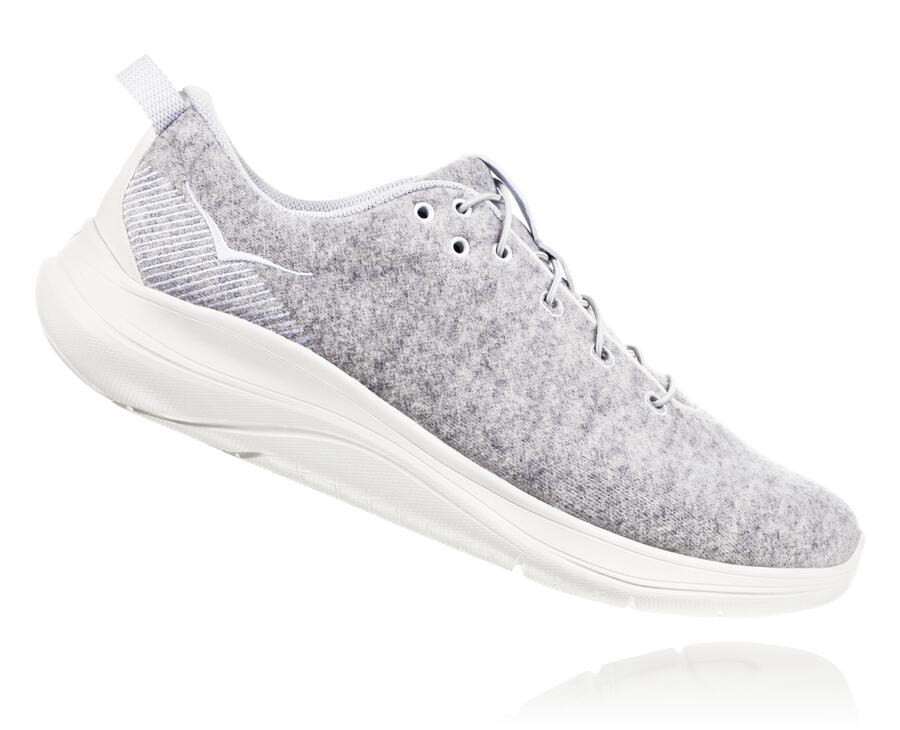 Hoka One One Running Shoes Womens Grey - Hupana Flow Wool - 74925MIBF